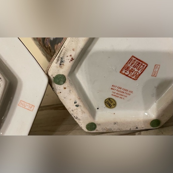 Chinese Temple Jar / Vase Hexagon Noir Porcelain Black - Picture 8 of 11